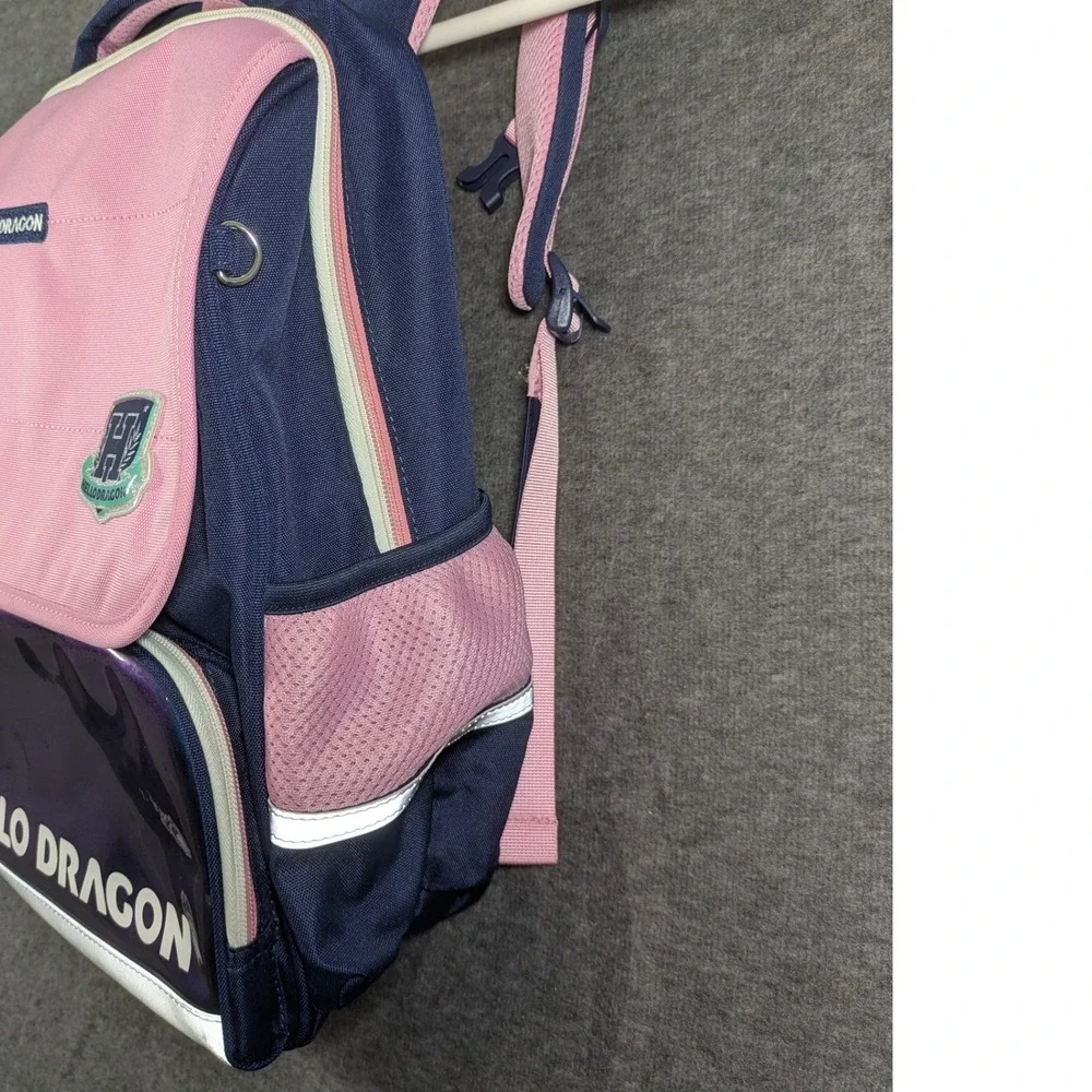 Hello Dragon Kids AGS Erogonomic Water Resistant School Backpack - Pink and Blue